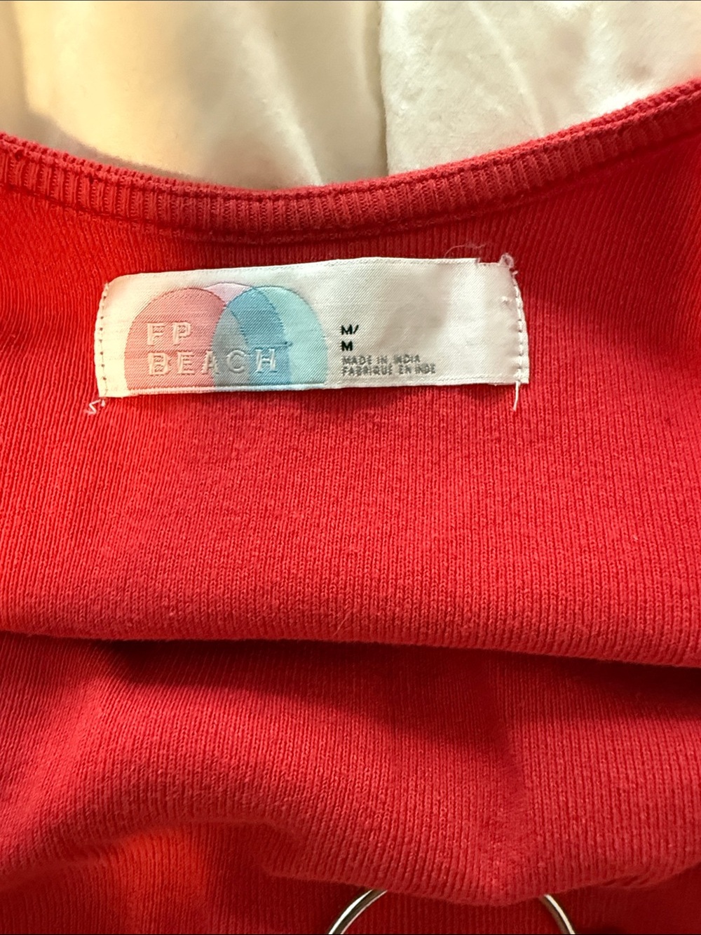 Free People Red Perth Barrel Tee Midi Dress, size Medium - Picture 6 of 8